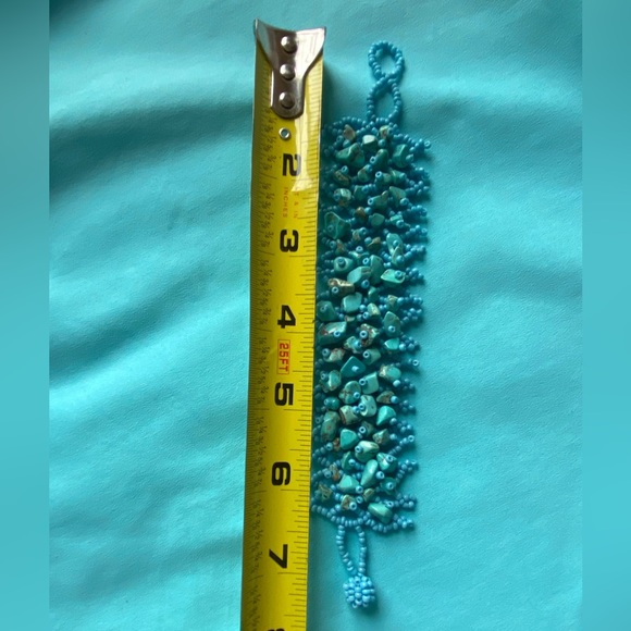 Turquoise Chips/Beaded Handcrafted Bracelet - Picture 9 of 10